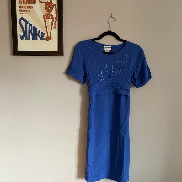 Vintage Cornflower Blue dress - Picture 2 of 7